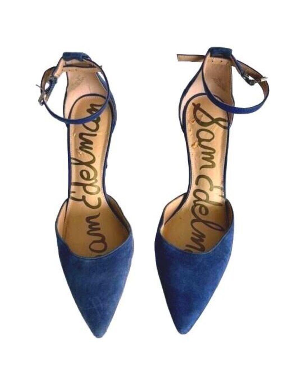 Sam Edelman Harlow Blue Suede D'Orsay Pumps Size 10